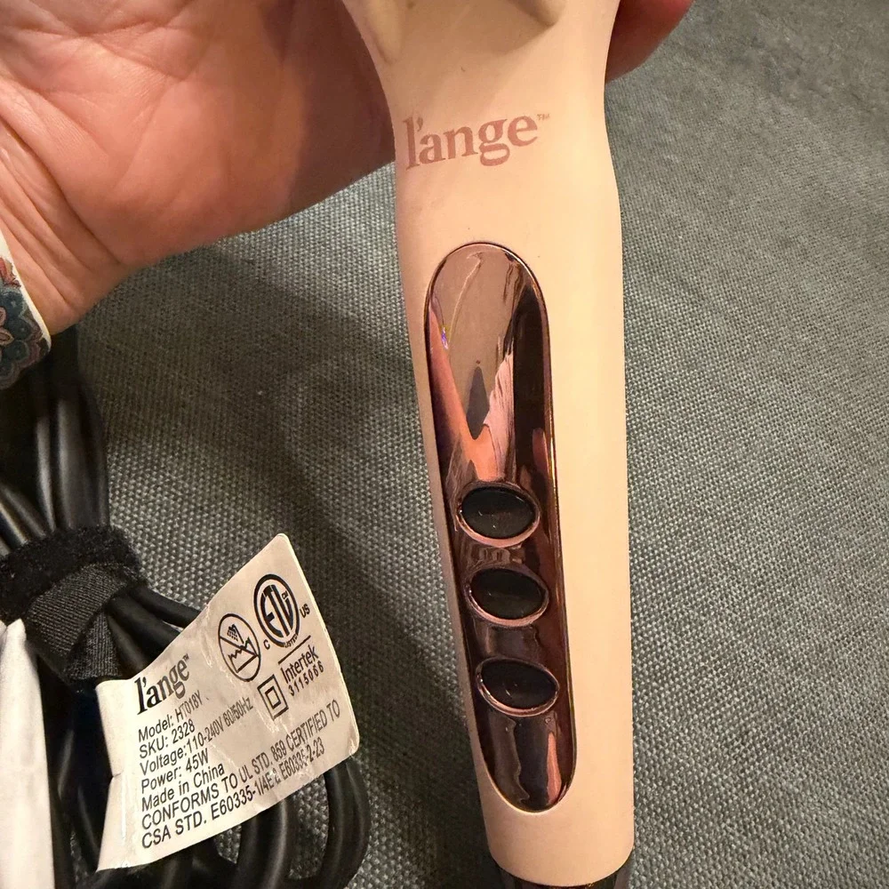 L'ange‎ Le Vite Hair Straightening Brush Blush Pink Rose Gold HT018Y SKU 2328